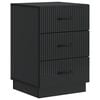 vidaXL Bedside Cabinet Black 43 x 41 x 63.5 cm Engineered Wood