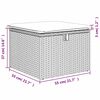 vidaXL Garden Stool Grey 55 x 55 x 37cm Poly Rattan