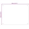 vidaXL Kitchen Backsplashes 2 pcs White 80x60 cm Tempered Glass
