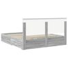 vidaXL Bed Frame with Drawer Grey Sonoma 200 x 200 cm Engineered Wood
