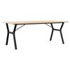 vidaXL Dining Table Y-Frame 200x100x75 cm Solid Wood Pine and Steel