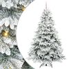 vidaXL Artificial Christmas Tree with 300 LEDs Green 210 cm PE and PVC