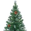 vidaXL Artificial Christmas Tree with Stand Green 210 cm PVC and Steel