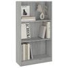 vidaXL Book Cabinet Grey Sonoma 60x24x109 cm Engineered Wood