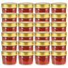 vidaXL Glass Jam Jars with Gold Lids 24 pcs 110 ml