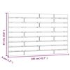 vidaXL Wall Headboard Black 106x3x63 cm Solid Wood Pine