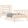 vidaXL Bed Frame without Mattress Single Solid Wood Pine