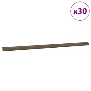 vidaXL Stair Nosings 30 pcs Brown 67 x 3 x 2 cm Aluminium