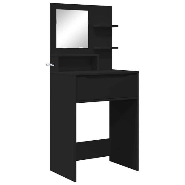 vidaXL Bedroom Dressing Tables with Drawer Black 80 x 39.6 x 135 cm
