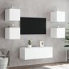 vidaXL 6 Piece TV Wall Units with LED White Engineered Wood