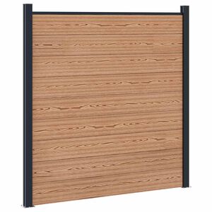 vidaXL Fence Panel WPC and Aluminium Brown