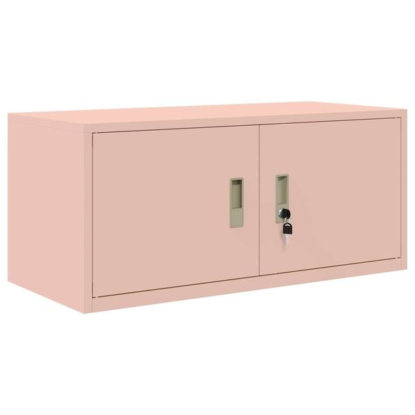 vidaXL Storage Cabinet Pink 90 x 40 x 40 cm Cold-Rolled Steel