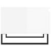 vidaXL Coffee Tables 2 pcs High Gloss White 50x46x35 cm Engineered Wood