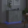 vidaXL LED Sideboard Concrete Grey 90 x 32 x 75 cm Engineered Wood