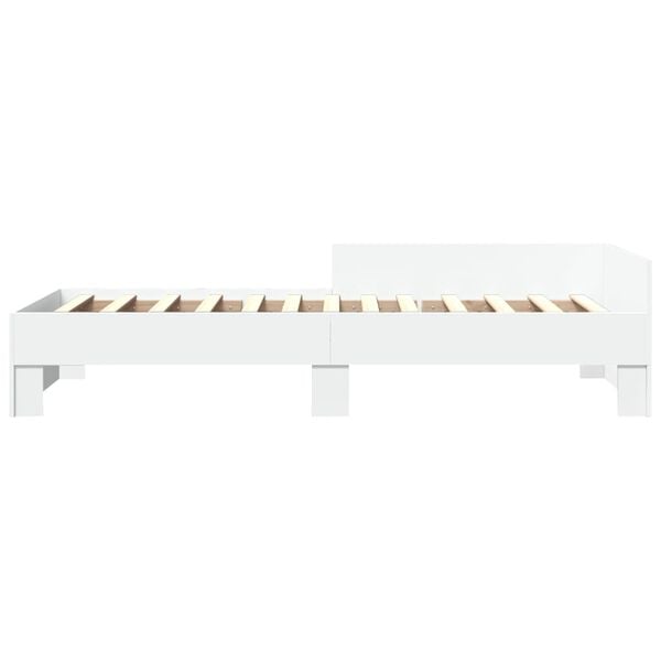 vidaXL Bed Frame without Mattress White 90x200 cm Engineered Wood