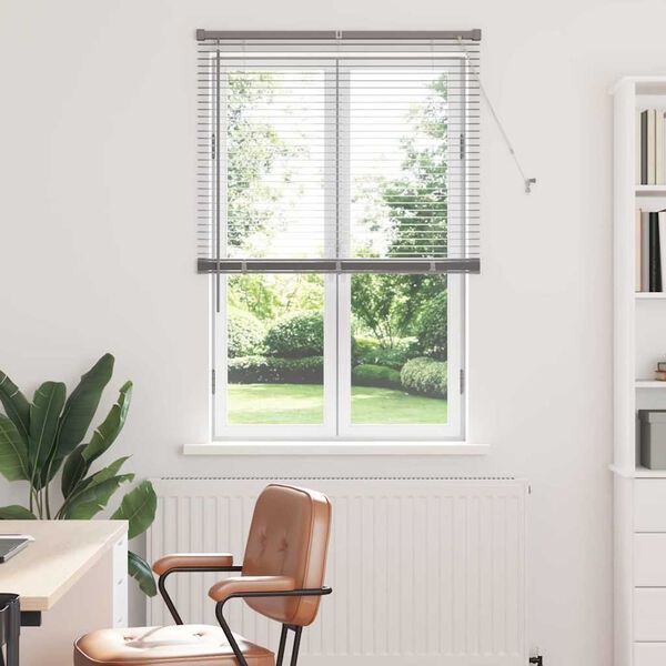 vidaXL Venetian Blinds Height Adjustable Silver 175 x 85 cm Aluminium