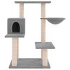 vidaXL Cat Tree with Sisal Scratching Posts Light Grey 82.5 cm