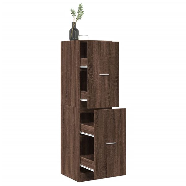 vidaXL Apothecary Cabinet&nbsp;Brown Oak 40x41x144.5 cm Engineered Wood