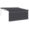 vidaXL Retractable Awning Manual Anthracite 300 x 250 cm