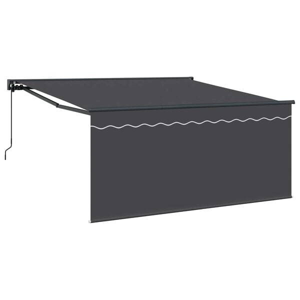 vidaXL Retractable Awning Manual Anthracite 300 x 250 cm