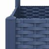 vidaXL Garden Planter with Trellis Blue Grey 120x40x136 cm PP