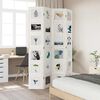 vidaXL Room Divider 4 Panels White Solid Wood Paulownia
