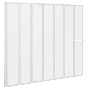 vidaXL Shower Bath Screen Wall 140 x 168 cm 7 Panels Foldable with Towel Rack