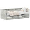 vidaXL Day Bed with Drawer Grey 90 x 200 cm Engineered Wood