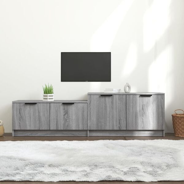 vidaXL TV Cabinet Grey Sonoma 158.5x36x45 cm Engineered Wood