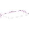 vidaXL Table Top 50x20x3.8 cm Rectangular Solid Wood Acacia