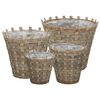 vidaXL Raised Bed 4 pcs Wicker with PE Lining