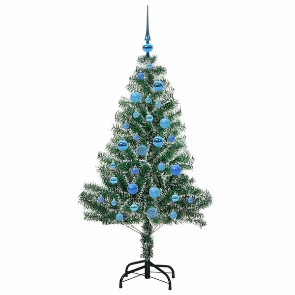 vidaXL Artificial Christmas Tree Snow Flocked with LED Light 150 cm