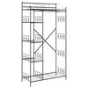 vidaXL Open Wardrobe with Shelf Black 100 x 43 x 188 cm Steel