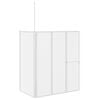vidaXL Bath Screen Folding Frosted Aluminium
