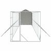 vidaXL Outdoor Dog Kennel with Roof Silver 2x14x2.5 m Galvanised Steel