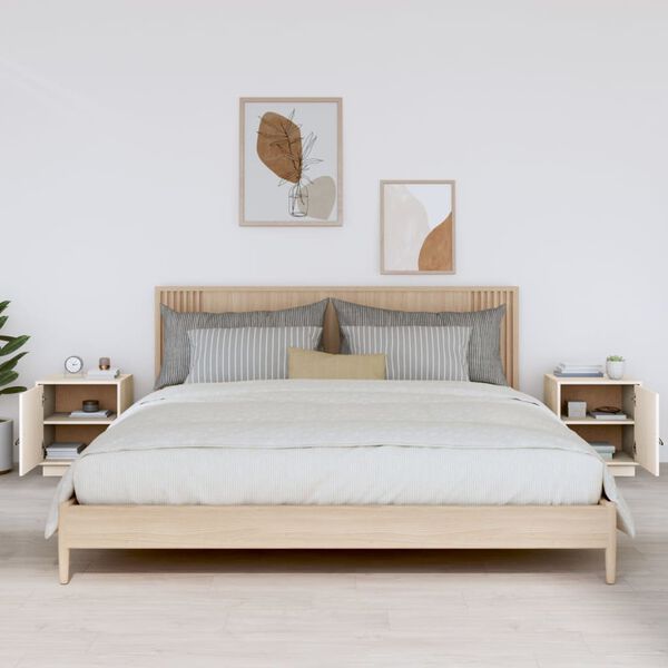 vidaXL Bedside Cabinets 2 pcs White 40x34x45 cm Solid Wood Pine