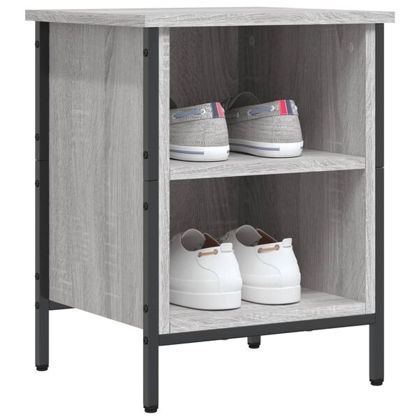 vidaXL Shoe Cabinet Grey Sonoma 38x35x50 cm Engineered Wood