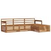 vidaXL Outdoor Sofa Set 4 pcs Natural Solid Acacia Wood