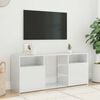 vidaXL TV Cabinet with LED Lights High Gloss White 120x30x50 cm