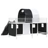 vidaXL Kids'Loft Bed Frame White and Black 99.5 x 200 cm Metal
