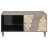 vidaXL Coffee Table Grey 80 x 50 x 40 cm Solid Mango Wood