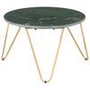 vidaXL Coffee Table Green 65x65x42 cm Real Stone with Marble Texture