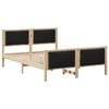 vidaXL Bed Frame with Headboard Black 160 x 200 cm Fabric