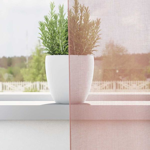 vidaXL Voile Curtains with Grommets 2 pcs Pink 140x245 cm