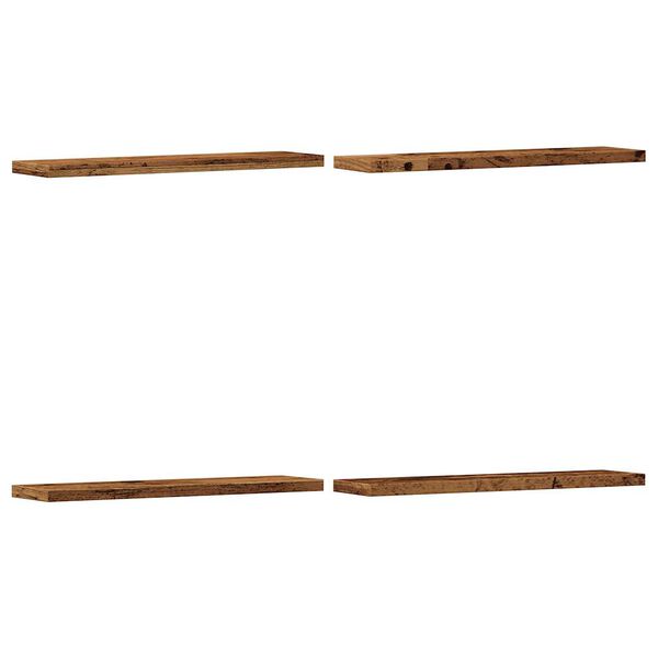 vidaXL Wall Shelves 4 pcs Old Wood 40x20x1.5 cm Engineered Wood