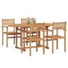 vidaXL Garden Dining Set 5 pcs Natural Solid Acacia Wood