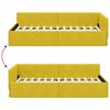 vidaXL Corner Bed Frame with Headboard Yellow 80 cm x 200 cm Velvet