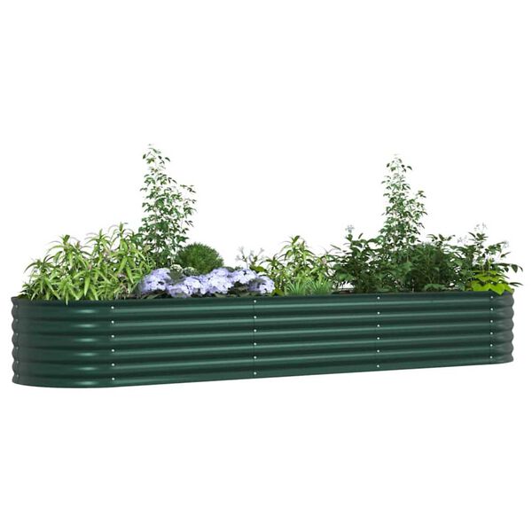 vidaXL Garden Raised Bed Green 320 x 80 x 44 cm Steel