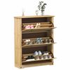vidaXL Shoe Cabinet "Corona" 99x32x124,5 cm Solid Wood Pine