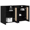 vidaXL Wall-mounted Cabinet 2 pcs Black Oak 69.5 x 34 x 90 cm